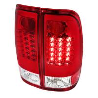 Spec'D Tuning Products - Spec-D 1997-2007 Ford F-150/F-250/F-350/F-450/F-550 Styleside LED Tail Lights (Chrome Housing/Red Clear Lens) - Image 1