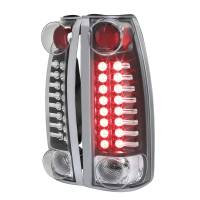 Spec'D Tuning Products - Spec-D 1988-2000 Chevrolet C/K C10/Silverado/Tahoe/Suburban GMC Sierra/Jimmy/Yukon LED Tail Lights (Matte Black Housing/Clear Lens) - Image 1