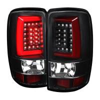 Spec'D Tuning Products - Spec-D 2000-2006 Chevrolet Suburban/Tahoe GMC Yukon/Yukon XL LED C Bar Tail Lights (Black Housing/Clear Lens) - Image 1