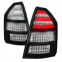 Spec'D Tuning Products - Spec-D 2005-2007 Chrysler 300C LED Tail Lights (Matte Black Housing/Clear Lens) - Image 1