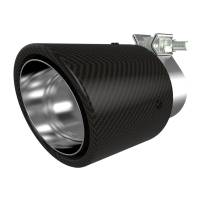 Spec'D Tuning Products - Spec-D Universal 2.5" Inlet/3.5" Outlet Carbon Fiber Cover Exhaust Tip - Image 1
