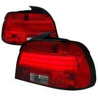 Spec'D Tuning Products - Spec-D 2001-2003 BMW E39 5 Series Sedan LED Tail Lights (Chrome Housing/Red Clear Lens) - Image 1