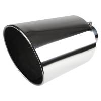 Spec'D Tuning Products - Spec-D Universal 4" Inlet/8" Outlet Chrome Stainless Steel Bolt-On Angled Exhaust Tip - Image 1