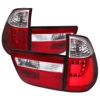 Spec'D Tuning Products - Spec-D 2000-2006 BMW E53 X5 LED Tail Lights (Chrome Housing/Red Lens) - Image 1