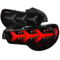 Spec'D Tuning Products - Spec-D 2013-2016 Scion FRS/ Subaru BRZ Lambo Style Sequential LED Tail Lights (Glossy Black Housing/Smoke Lens) - Image 1