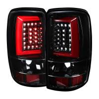 Spec'D Tuning Products - Spec-D 2000-2006 Chevrolet Suburban/Tahoe GMC Yukon/Yukon XL LED C Bar Tail Lights (Jet Black Housing/Clear Lens) - Image 1