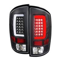 Spec'D Tuning Products - Spec-D 2007-2009 Dodge RAM 1500/2500/3500 LED Tail Lights (Matte Black Housing/Clear Lens) - Image 1