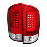 Spec'D Tuning Products - Spec-D 2007-2009 Dodge RAM 1500/2500/3500 LED Tail Lights (Chrome Housing/Red Clear Lens) - Image 1