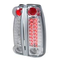 Spec'D Tuning Products - Spec-D 1988-2000 Chevrolet C/K C10/Silverado/Tahoe/Suburban GMC Sierra/Jimmy/Yukon LED Tail Lights (Chrome Housing/Clear Lens) - Image 1