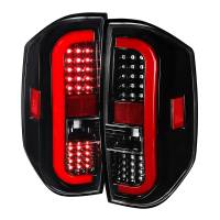 Spec'D Tuning Products - Spec-D 2014-2021 Toyota Tundra Sequential LED Tail Lights (Jet Black Housing/Clear Lens) - Image 1