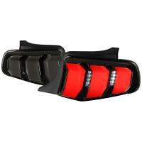 Spec'D Tuning Products - Spec-D 2010-2012 Ford Mustang Sequential LED Tail Lights (Glossy Black Housing/Smoke Lens) - Image 1