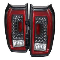 Spec'D Tuning Products - Spec-D 2015-2020 GMC Yukon/Yukon XL Denali SLE/SLT LED Tail Lights (Black Housing/Clear Lens w/ Red Bar) - Image 1