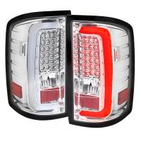 Spec'D Tuning Products - Spec-D 2014-2018 GMC Sierra 1500/2500HD/3500HD LED Tail Lights (Chrome Housing/Clear Lens) - Image 1