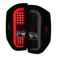 Spec'D Tuning Products - Spec-D 2014-2021 Toyota Tundra White Bar Sequential LED Tail Lights (Glossy Black Housing/Smoke Lens) - Image 1