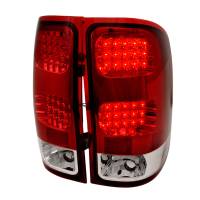 Spec'D Tuning Products - Spec-D 2007-2014 GMC Sierra LED Tail Lights (Chrome Housing/Red Clear Lens) - Image 1