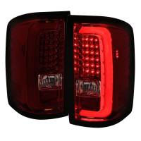 Spec'D Tuning Products - Spec-D 2014-2018 GMC Sierra 1500/2500HD/3500HD LED Tail Lights (Chrome Housing/Red Smoke Lens) - Image 1