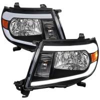 Spec'D Tuning Products - Spec-D 2005-2011 Toyota Tacoma LED Bar Factory Style Headlights (Matte Black Housing/Clear Lens) - Image 1