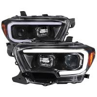 Spec'D Tuning Products - Spec-D 2016-2023 Toyota Tacoma Switchback Sequential LED Bar Projector Headlights (Glossy Black Housing/Clear Lens) - Image 1