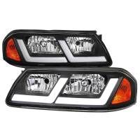 Spec'D Tuning Products - Spec-D 2000-2005 Chevrolet Impala LED Bar Factory Style Headlights  (Matte Black Housing/Clear Lens) - Image 1
