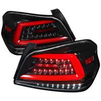 Spec'D Tuning Products - Spec-D 2015-2021 Subaru WRX  Sequential Red Bar LED Tail Lights (Jet Black Housing/Clear Lens) - Image 1