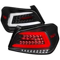 Spec'D Tuning Products - Spec-D 2015-2021 Subaru WRX  Sequential White Bar LED Tail Lights (Matte Black Housing/Clear Lens) - Image 1