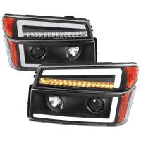 Spec'D Tuning Products - Spec-D 2004-2012 Chevrolet Colorado/GMC Canyon LED Sequential Turn Signal Projector Headlights and Corner Lamp Assembly (Matte Black Housing/Clear Lens) - Image 1