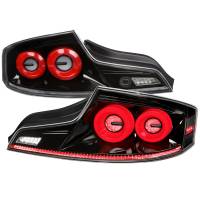 Spec'D Tuning Products - Spec-D 2003-2007 Infiniti G35 Coupe Red LED Halo Sequential Signal Tail Lights (Glossy Black Housing/Clear Lens) - Image 1