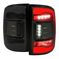 Spec'D Tuning Products - Spec-D 2009-2018 Dodge RAM 1500/2019-2022 RAM 1500 Classic/2010-2018 RAM 2500 3500 LED Bar Tail Lights (Chrome Housing/Smoke Lens) - Image 1