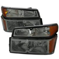 Spec'D Tuning Products - Spec-D 2004-2012 Chevrolet Colorado GMC Canyon Isuzu I-Series Factory Style Headlights & Corner Lights (Chrome Housing/Light Smoke Lens) - Image 1