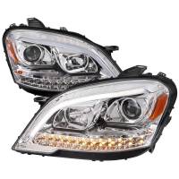 Spec'D Tuning Products - Spec-D 2009-2011 Mercedes Benz W164 ML-Class LED Sequetial Turn Signal Projector Headlights (Chrome Housing/Clear Lens) - Image 1