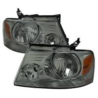 Spec'D Tuning Products - Spec-D 2004-2008 Ford F-150/2006-2008 Lincoln Mark LT Factory Style Headlights w/ Amber Reflector (Chrome Housing/Light Smoke Lens) - Image 1
