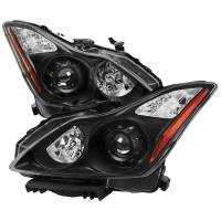 Spec'D Tuning Products - Spec-D 2008-2013 Infiniti G37/2014-2015 Q60 2 Door Coupe/Convertible Factory Style Projector Headlights (Matte Black Housing/Clear Lens) - Image 1