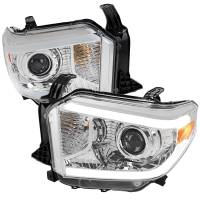 Spec'D Tuning Products - Spec-D 2014-2021 Toyota Tundra LED Switchback Sequential Turn Signal LED Bar Projector Headlights (Chrome Housing/Clear Lens) - Image 1