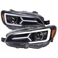 Spec'D Tuning Products - Spec-D 2015-2021 Subaru Impreza WRX STI LED Bar Sequential Turn Signal (Glossy Black Housing/Clear Lens) - Image 1