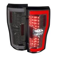 Spec'D Tuning Products - Spec-D 2017-2019 Ford F-250/F-350/F-450/F-550 Super Duty LED Bar Tail Lights (Chrome Housing/Smoke Lens) - Image 1