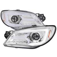 Spec'D Tuning Products - Spec-D 2006-2007 Subaru Impreza WRX STI LED Bar Sequential Turn Signal Projector Headlights (Chrome Housing/Clear Lens) - Image 1