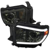 Spec'D Tuning Products - Spec-D 2014-2021 Toyota Tundra LED Switchback Sequential Turn Signal LED Bar Projector Headlights (Chrome Housing/Smoke Lens) - Image 1