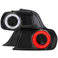 Spec'D Tuning Products - Spec-D 2015-2022 Ford Mustang Coupe/Convertible White LED Bar Tail Lights (Glossy Black Housing/Clear Lens) - Image 1