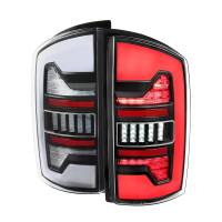 Spec'D Tuning Products - Spec-D 2002-2006 Dodge RAM 1500/2500/3500 White LED Bar Tail Lights (Matte Black Housing/Clear Lens) - Image 1