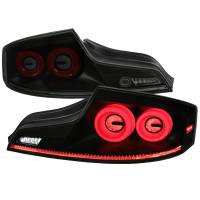 Spec'D Tuning Products - Spec-D 2003-2007 Infiniti G35 Coupe Red LED Halo Sequential Signal Tail Lights (Matte Black Housing/Smoke Lens) - Image 1