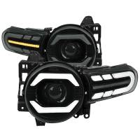Spec'D Tuning Products - Spec-D 2007-2014 Toyota FJ Cruiser Switchback Sequential Turn Signal Animated LED Bar Projector Headlights (Matte Black Housing/Smoke Lens) - Image 1