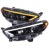 Spec'D Tuning Products - Spec-D 2013-2016 Ford Fusion Switchback Sequential Turn Signal Projector Headlights (Glossy Black Housing/Clear Lens) - Image 1