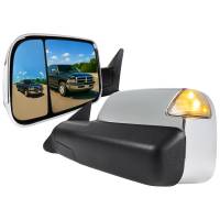 Spec'D Tuning Products - Spec-D 1998-2001 Dodge RAM 1500/1998-2002 RAM 2500/3500 Chrome Power Heated Towing Mirrors With Clear Lens LED Turn Signal - Image 1