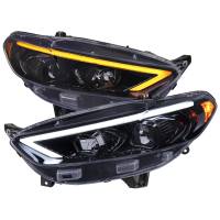 Spec'D Tuning Products - Spec-D 2013-2016 Ford Fusion Switchback Sequential Turn Signal Projector Headlights (Glossy Black Housing/Smoke Lens) - Image 1