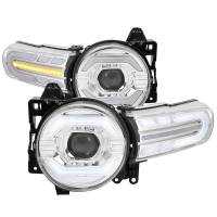 Spec'D Tuning Products - Spec-D 2007-2014 Toyota FJ Cruiser Switchback Sequential Turn Signal Animated LED Bar Projector Headlights (Chrome Housing/Clear Lens) - Image 1