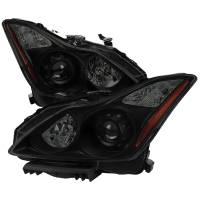 Spec'D Tuning Products - Spec-D 2008-2013 Infiniti G37/2014-2015 Q60 2 Door Coupe/Convertible Factory Style Projector Headlights (Matte Black Housing/Smoke Lens) - Image 1
