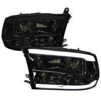 Spec'D Tuning Products - Spec-D 2009-2018 Dodge RAM 1500/ 2010-2018 Dodge RAM 2500/3500 LED Bar Factory Style Headlights (Chrome Housing/Clear Lens) - Image 1