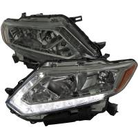 Spec'D Tuning Products - Spec-D 2014-2016 Nissan Rogue LED Strip Factory Style Headlights (Chrome Housing/Smoke Lens) - Image 1