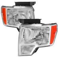 Spec'D Tuning Products - Spec-D 2009-2014 Ford F-150 Factory Style Headlights (Chrome Housing/Clear Lens) - Image 1