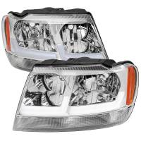 Spec'D Tuning Products - Spec-D 1999-2004 Jeep Grand Cherokee Factory Style Dual LED Bar Headlights (Chrome Housing/Clear Lens) - Image 1